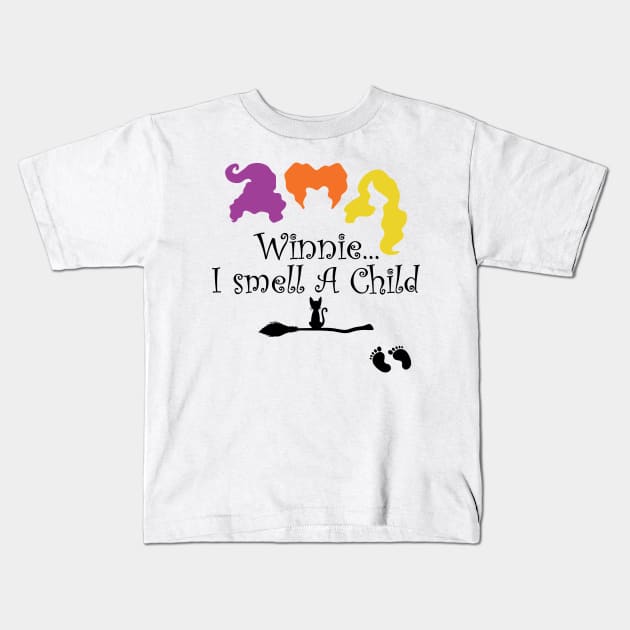 Winnie I smell A Child, halloween pregnancy announcement ideas Kids T-Shirt by yass-art